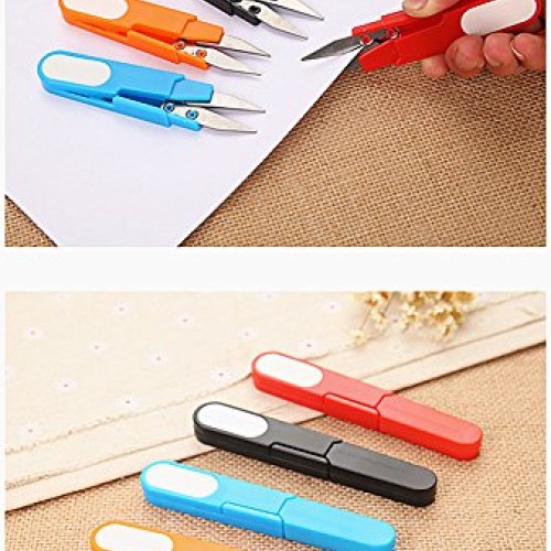 HuanX35 4336853583 4pcs Portable Scissor Multipurpose U-Type Cutte...