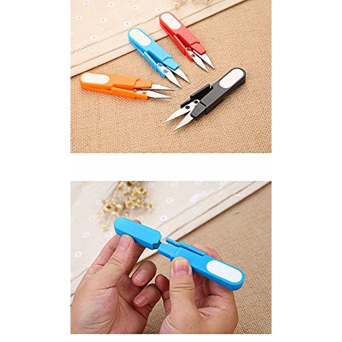 HuanX35 4336853583 4pcs Portable Scissor Multipurpose U-Type Cutte...
