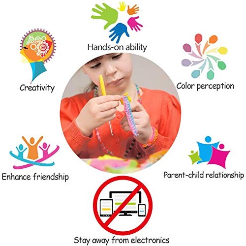 Huastyle Rainbow Rubber Bands Friendship Bracelet Loom Making Kits...