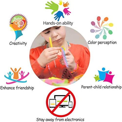 Huastyle Rainbow Rubber Bands Friendship Bracelet Loom Making Kits...