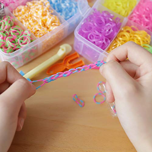 Huastyle Rainbow Rubber Bands Friendship Bracelet Loom Making Kits...