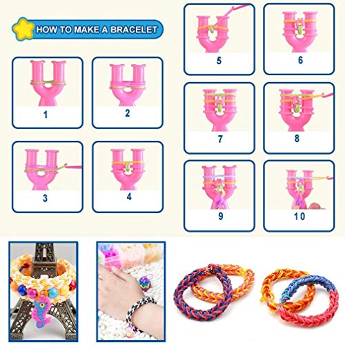Huastyle Rainbow Rubber Bands Friendship Bracelet Loom Making Kits...