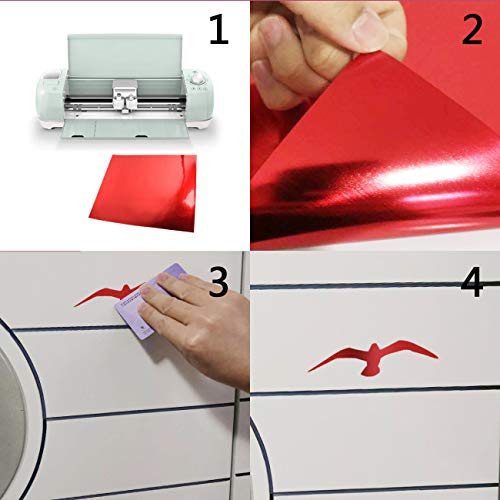 Huaxing Permanent Self Adhesive Vinyl Sheets Pack of 79, 12” X 12...