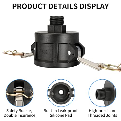 275 330 Gallon IBC Tote Fittings, Huazu IBC Tote Tank Drain Adapte...