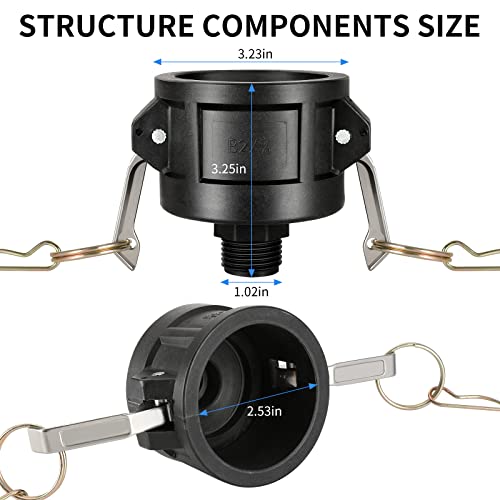 275 330 Gallon IBC Tote Fittings, Huazu IBC Tote Tank Drain Adapte...