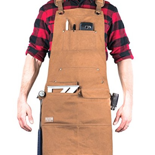 Hudson Durable Goods - Woodworking Edition - Waxed Canvas Apron B...