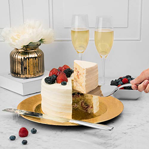 Hudson Essentials Hammered 18/10 Stainless Steel Cake Knife & Cake...
