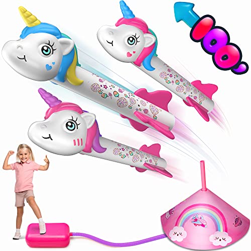 Huge Wave Unicorn Rocket Launcher for Kids, Stomp Launch up Toys, ...