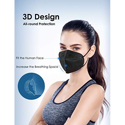 KN95 Face Mask, 30 Pack Individually Wrapped, 5-Ply Breathable & C...