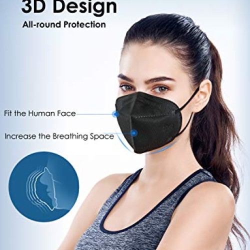 KN95 Face Mask, 30 Pack Individually Wrapped, 5-Ply Breathable & C...