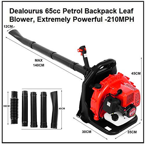 Huily 63cc 2.3Hp High Performance Gas Powered Back Pack Leaf Blowe...