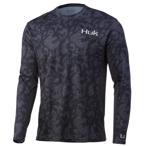 HUK mens Icon X Camo Long Sleeve Shirt |Performance Fishing Shirt,...