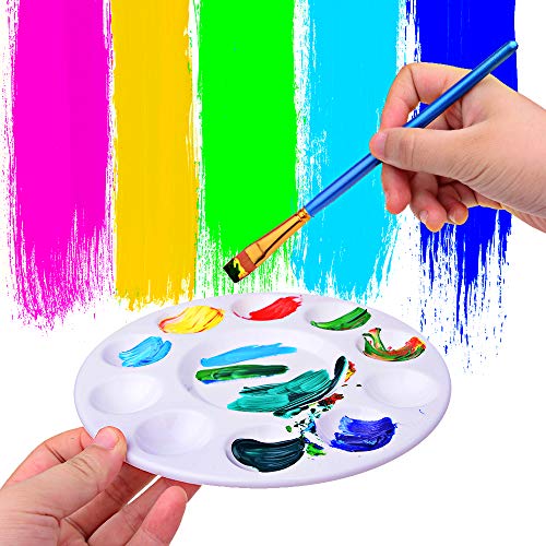 20 Pcs Paint Pallet Brushes with 6 Pcs Paint Trays for Kids and Ad...