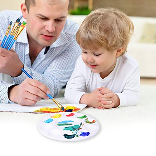 50 Pcs Paint Brushes with 12 Pcs Paint Pallet Trays for Kids and A...
