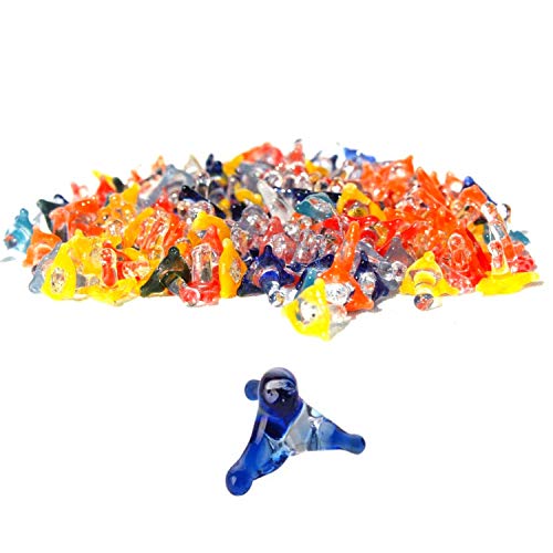100 Pieces | Premium Quality Hand-Blown Jacks Style Glass Beads Sc...