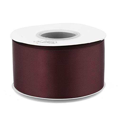Humphreys Craft 2 Inch Burdy Double Faced Wide Satin Ribbon - ...