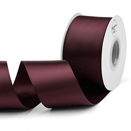 Humphreys Craft 2 Inch Burdy Double Faced Wide Satin Ribbon - ...
