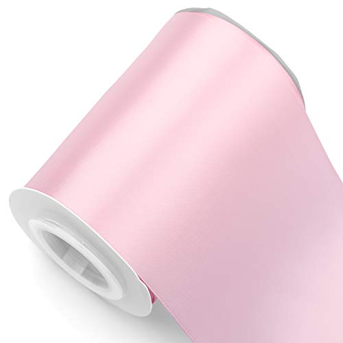 Humphreys Craft 4 Inch Pink Double Faced Wide Satin Ribbon - 10 Y...