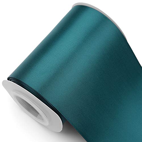 Humphreys Craft 4 Inch Teal Double Faced Satin Ribbon - 10 Yards ...