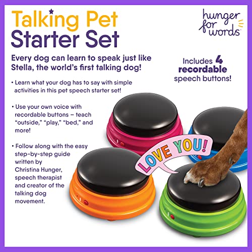 Hunger for Words Talking Pet Starter Set - 4 Piece Set Recordable ...