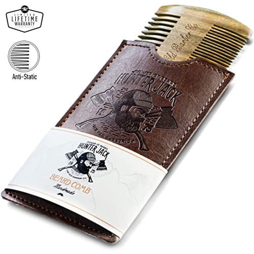 Sandalwood Beard Comb for Men - Handmade Beard & Mustache Comb - P...