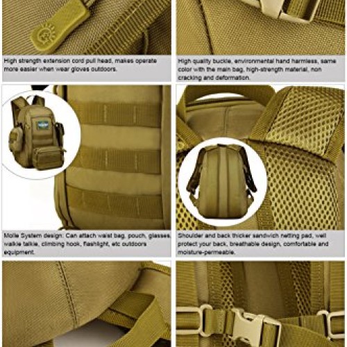 Huntvp 10L Mini Daypack Military MOLLE Backpack Rucksack Gear Tact...