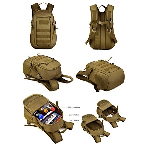 Huntvp 10L Mini Daypack Military MOLLE Backpack Rucksack Gear Tact...