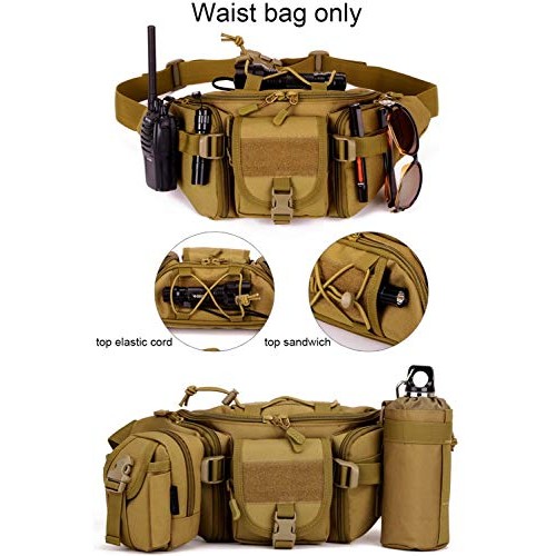 Huntvp Military Fanny Pack Tactical Waist Bag Pack WR Hip Belt Bag...