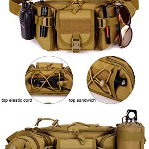 Huntvp Military Fanny Pack Tactical Waist Bag Pack WR Hip Belt Bag...