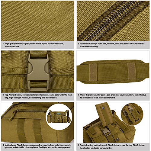 Huntvp Tactical Messenger Bag Shoulder Bag Cross Body Bag Belt Sli...