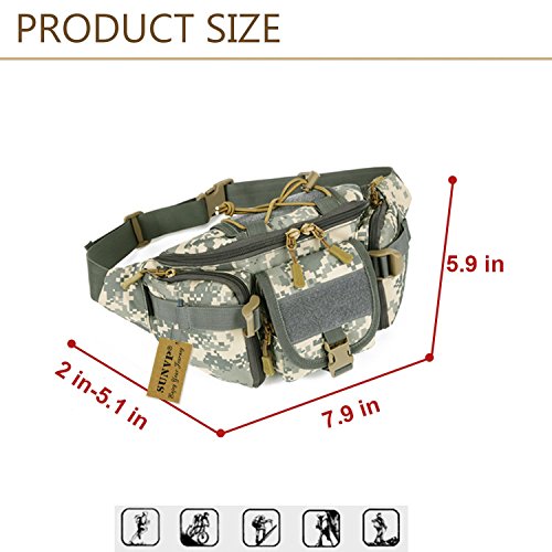Huntvp Tactical Waist Pack Bag Military Fanny Packs WR Hip Belt Ba...