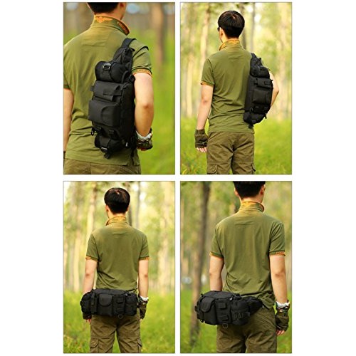 Huntvp Tactical Waist Pack Bag with Water Bottle Pocket Holder Mil...