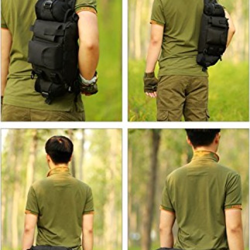 Huntvp Tactical Waist Pack Bag with Water Bottle Pocket Holder Mil...