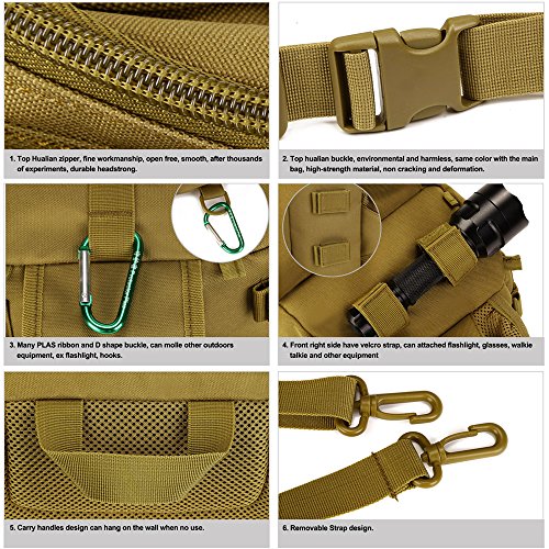Huntvp Tactical Waist Pack Bag with Water Bottle Pocket Holder Mil...