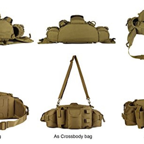 Huntvp Tactical Waist Pack Bag with Water Bottle Pocket Holder Mil...