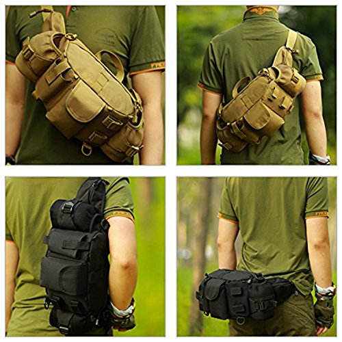 Huntvp Tactical Waist Pack Bag with Water Bottle Pocket Holder Mil...