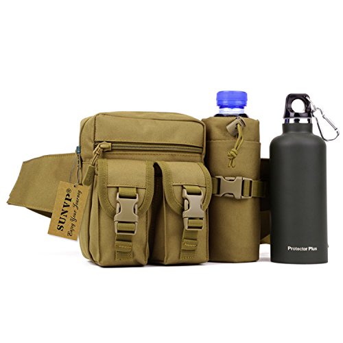 Huntvp Tactical Waist Pack Pouch with Water Bottle Pocket Holder W...