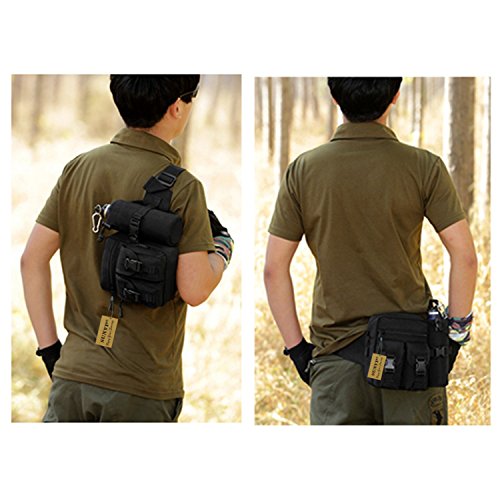 Huntvp Tactical Waist Pack Pouch with Water Bottle Pocket Holder W...