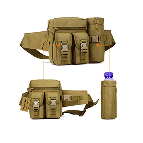 Huntvp Tactical Waist Pack Pouch with Water Bottle Pocket Holder W...