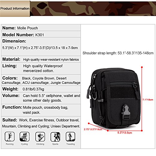 Protector Plus Military Tactical MOLLE Phone Pouch Waist Belt Bag ...