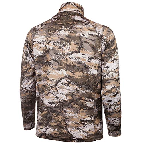 Huntworth Mens Light Weight 1/4 Zip Shirt, Disruption, Large
