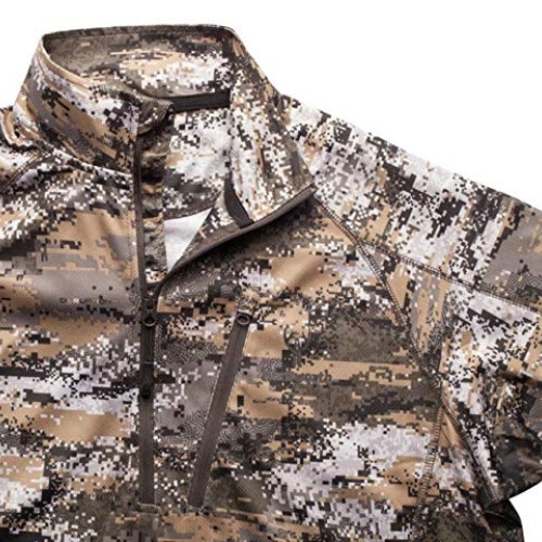 Huntworth Mens Light Weight 1/4 Zip Shirt, Disruption, Large