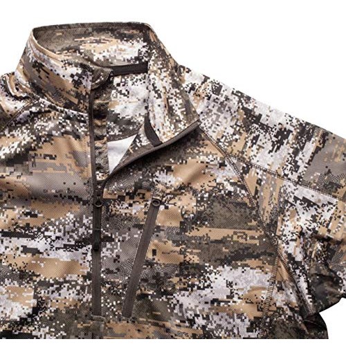 Huntworth Mens Light Weight 1/4 Zip Shirt, Disruption, Large