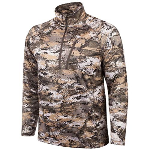 Huntworth Mens Light Weight 1/4 Zip Shirt, Disruption, Large