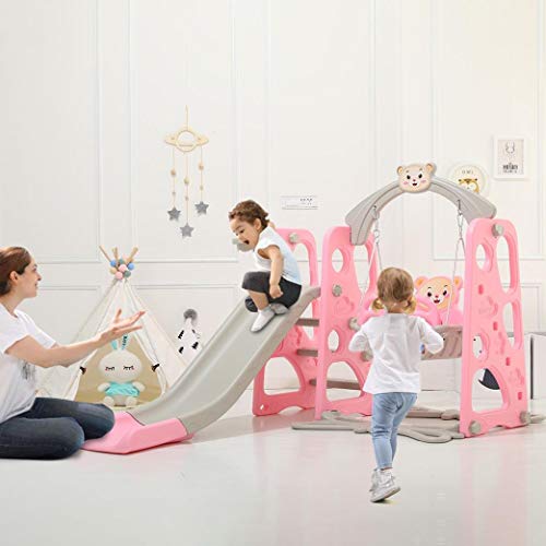Huokan Kids Toddler Climber Swing Set,All-in-1 Climber Slide Plays...