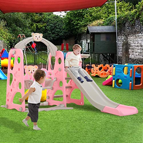 Huokan Kids Toddler Climber Swing Set,All-in-1 Climber Slide Plays...