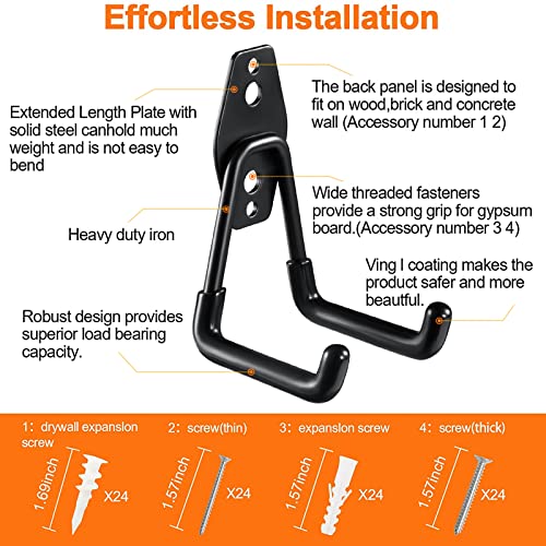 HUPBIPY 12 Pack Garage Hooks Heavy Duty,Utility Steel Garage Stora...