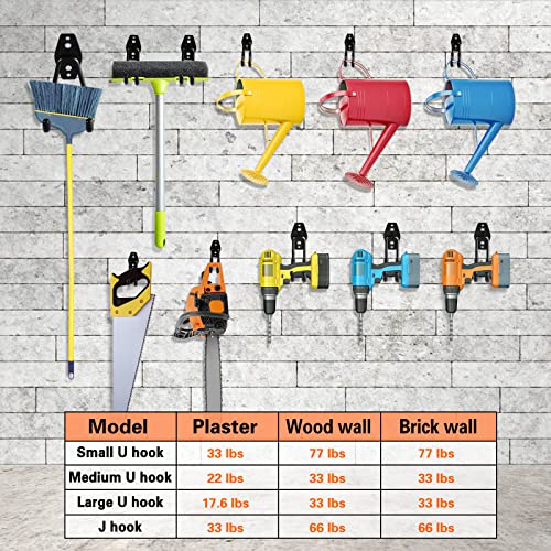 HUPBIPY 12 Pack Garage Hooks Heavy Duty,Utility Steel Garage Stora...