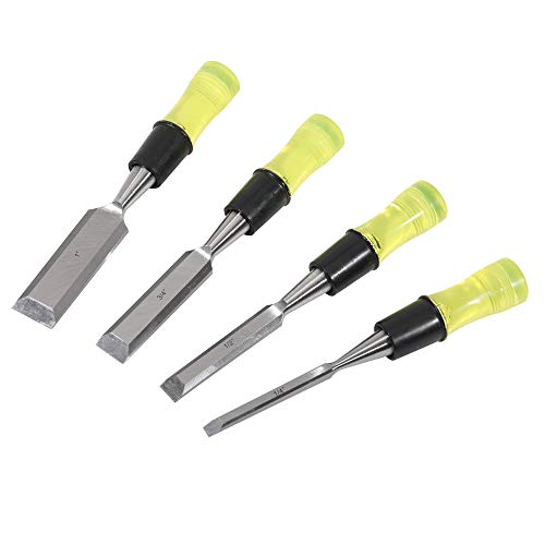 Hurricane 4 Pieces Wood Chisel Set Cr-V Construction for Woodworki...