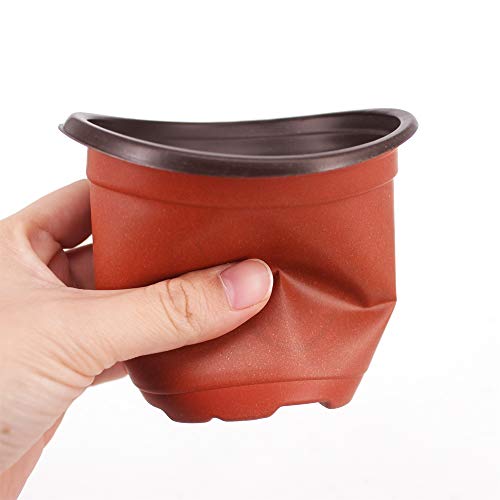 Huvai 200 Pcs 4 Inch Plastic Seedlings Plants Nursery Pots with 20...